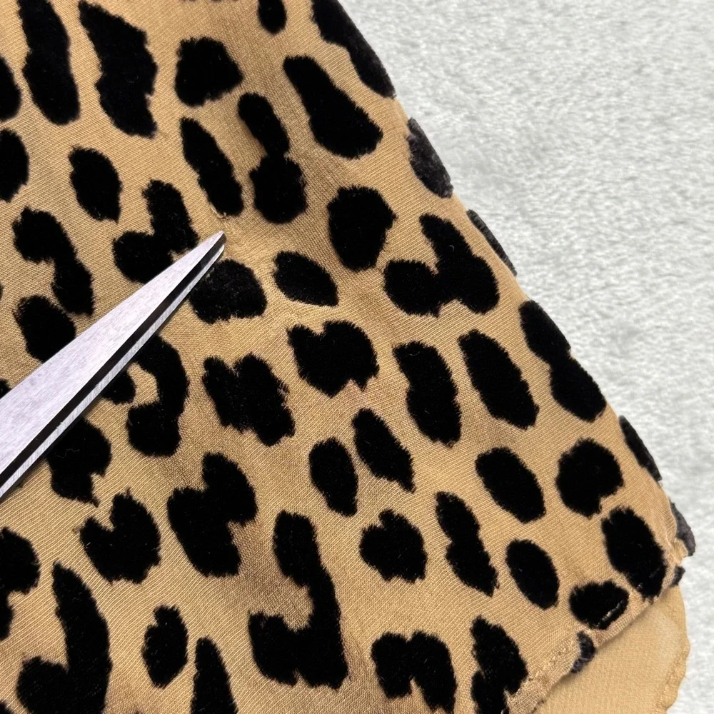 Kate‎ Spade New York Leopard Animal Print Smocked Midi Skirt XL